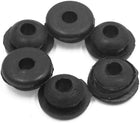 6 Pcs 6mm Hole Diameter Black Rubber Shock Absorber Bushing for Car Motorcycle