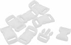 Plastic Backpack Rucksack Quick Release Buckle 11mm Width 7 Pcs White