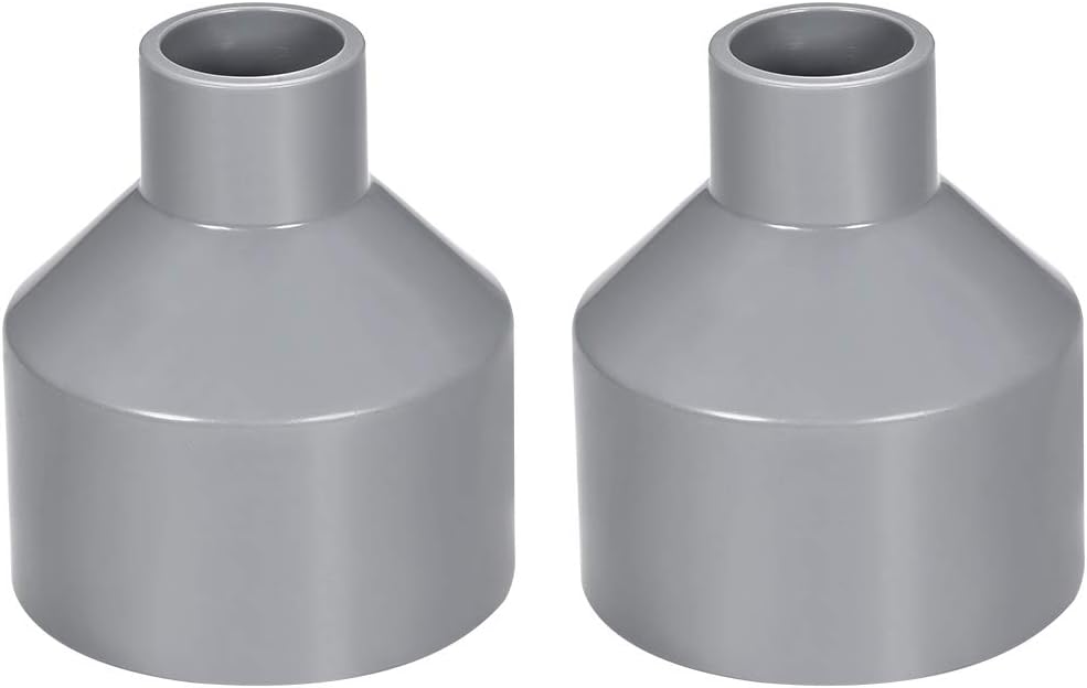 PVC DWV Reducing Coupling Schedule 40 Gray 20mm x 50mm Socket 2Pcs
