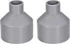 PVC DWV Reducing Coupling Schedule 40 Gray 20mm x 50mm Socket 2Pcs