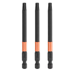 LinkMejor T30 Testa di Viti Troncatrice a Testa di Trapano 4" Lungo Mastro 1/4" a Esagono 3 Pz