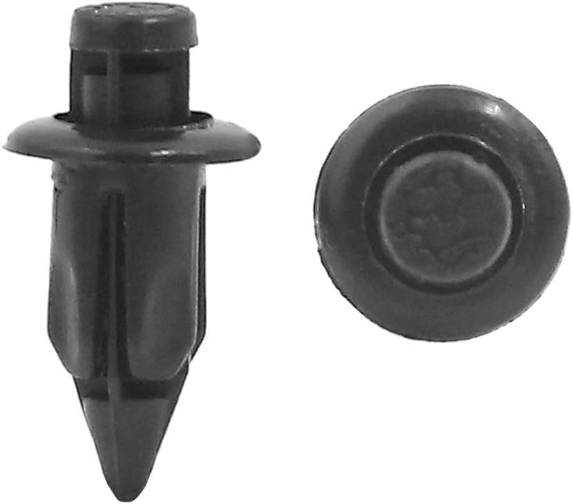 100Pcs schwarze Kunststoffnieten Befestigung Auto Stoßfänger Push Clips 6.5mm