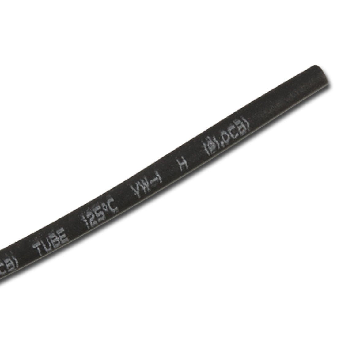 Black 1mm Dia. 2:1 Heat Shrink Tubing Tube Wire Wrap Cable Sleeve 1M