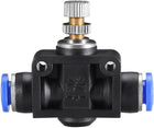 6mm Tube OD Pneumatic Air Flow Control Valve with Push-to-Connect Fitting,Straight Air Pneumatic Flow In-Line Speed Controller Valve