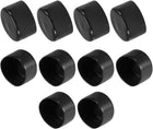 10pcs Rubber End Caps 52mm ID Vinyl Vinyl Round End Cap Cover Screw Thread Protectors Black