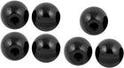 7Pcs 블랙 플라스틱 둥근 핸들 볼 노브 M12 랜드 40mm 지름 기계 도구
