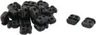 LinkMejor® Plastic Double Hole Toggle Coat Drawstring Cord Adjustive Lock 20 Pcs Black