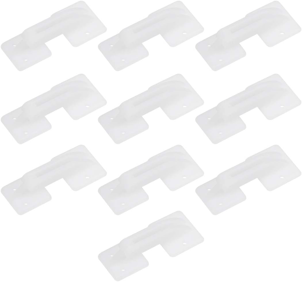 LinkMejor RC Hinges Adjustable Hatch Hinge L38 x W18 mm, for RC Model Airplane Parts White 10pcs