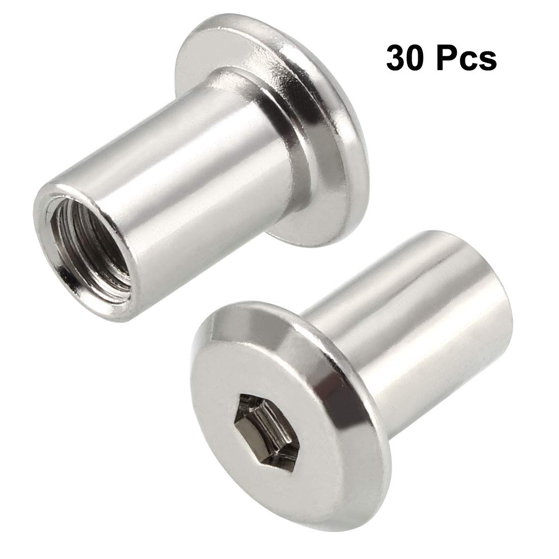 M8x18mm 六角ソケットヘッドインサートネジボススリーブネジ家具用 30個