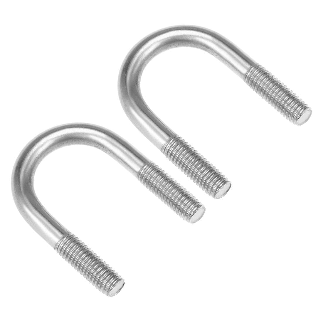 U-Bolts 2pcs 1.1"(28mm) Inner Width 54mm Length M8 304 Stainless Steel U-Bolt Fastener for 27mm Pipe Dia