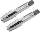 1 Pair Metric Hand Threading Tap Set M16 Thread 2mm Pitch Taper & Plug Milling Taps Straight Flutes High Speed Steel