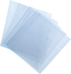 100Pcs 16x8 Inch Shrink Wrap Bags, Blue Clear PVC Heat Shrink Wrap for Gift Basket, Bath Soaps, Candles and Homemade DIY Projects