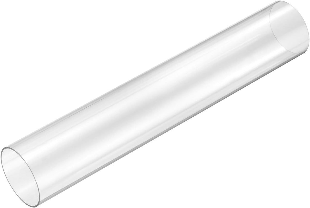 2pcs Rigid Round Clear Tubing 57mm(2 1/4") ID x 60mm(2 3/8") OD x 1Ft(305mm) Length Plastic Tube
