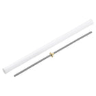 1Pcs 470mm Tr8x8 Lead Screw with Brass Nut (Acme Thread, 2mm Pitch, 4 Starts, 8mm Lead), 304 Stainless Steel Screw Bar Printer Upgrade Parts with Plastic Packaging Tube, Silver