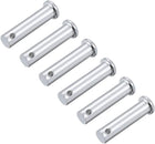 Single Hole Clevis Pins - 10mm X 40mm Flat Head Zinc-Plating Solid Steel Link Hinge Pin 6Pcs