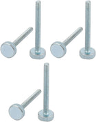 M4x40mm Thread Zinc Plated Knurled Round Head Thumb Screws Silver Blue 6pcs