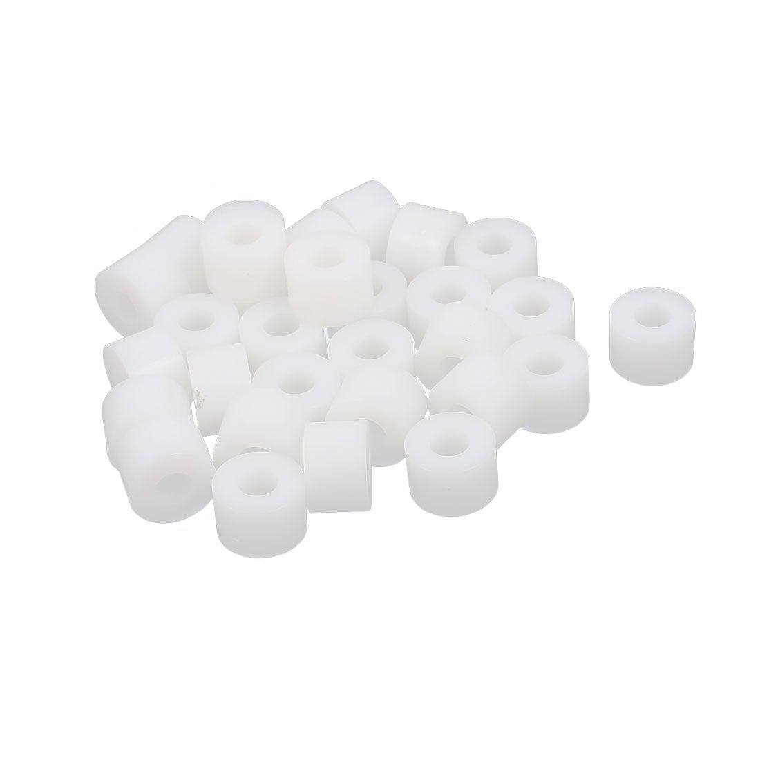 Plastic Round Insulation Column Standoff Support Spacer Tube 12x8mm 30pcs White