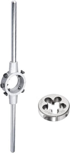5/8-24 UNEF Round Dies Machine Thread Threading Dies 1.5" OD Tool Steel, Die Stock Handle Wrench 38mm Dia M12-M14 Metric Round Die Holder