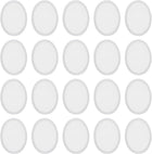 LinkMejor 20 Pcs Oval Resin Moulds, Silicone Epoxy Mould Kit with Hole for Pendant Keychains Ornament Jewelry Resin Art Crafts Making DIY Crafts, Pink