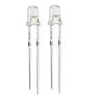 20pcs 3mm White LED Diode Lights Clear Round Transparent 3-3.4V 20mA Super Bright Lighting Bulb Lamps Electronics Components Light Emitting Diodes
