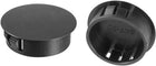 Hold Plugs,50pcs 30mm x 11.5mm Black Nylon Round Snap Locking Panel Hole Cover