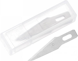 10Pcs 38x24mm Craft Knife Blades, High Speed Steel Hobby Blades Replacement Set Art Blades Carving Tool with Storage Case