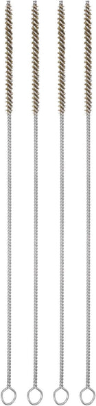Pipe Cleaner Brush 6 mm Wire Pipe Cleaner Bore Brush Cleaning Stainless Steel Handle for Tubes Brass 4 Pcs