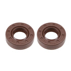 Oil Seal 12mm Inner Dia 24mm OD 7mm Thick Fluorine Rubber Double Lip Seals 2Pcs