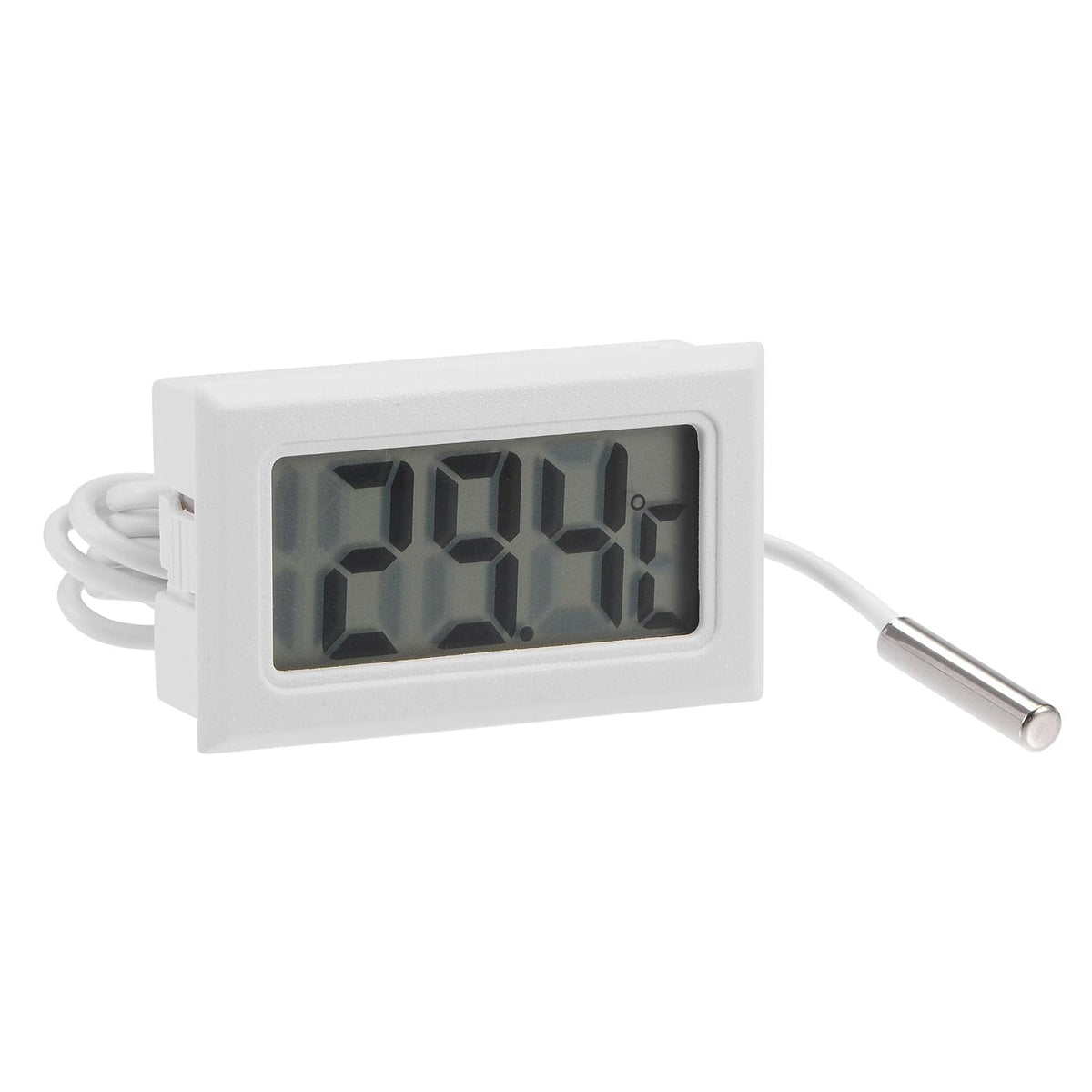 Digital Thermometer -50 to 110 Degree 10K Temperature Gauge Tester with 1m Sensor Probe Cable White
