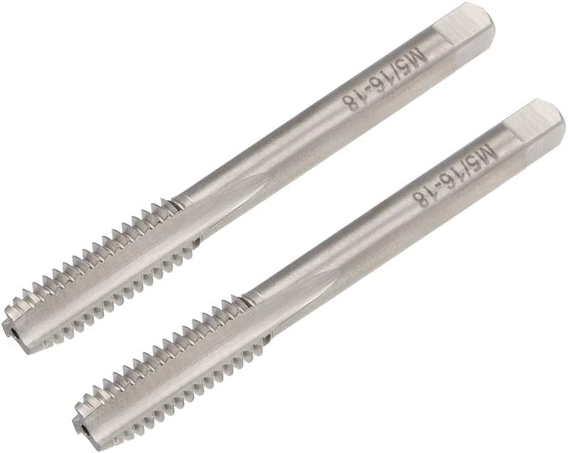Machine Tap 5/16-18 BSW Thread H2 High Speed Steel Screw Thread Taps Threading Tapping Tool 2pcs
