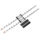 2pcs MGN12 400mm Linear Guide Rail with 2pcs MGN12H Sliding Carriage Block Bearing Steel and 2pcs Plastic Mini MGN12 Linear Guide for DIY 3D Printers and CNC Machine, Black