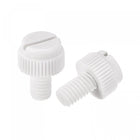 Plastic Machine Screws, M6x10mm PP Slotted Knurled Fasteners Bolts for Electronics, Communications, White, 20Pcs