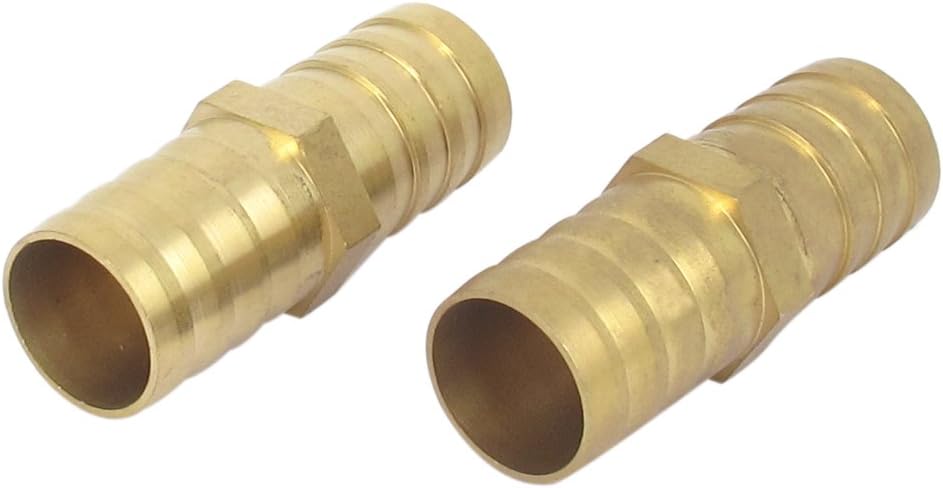 19mm Inner Dia Air Straight Hose Pipe Barb Coupler Splicer 2pcs