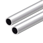 6063 Aluminum Round Tube, 300mm Length 18mm OD 14mm Inner Dia Seamless Aluminum Straight Tubing 2 Pcs