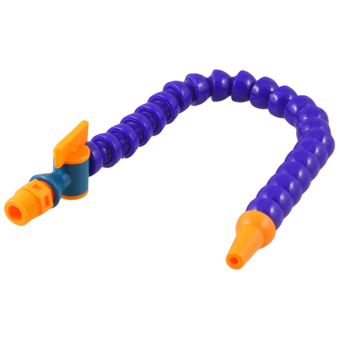 13.2" Long Orange Tapered Nozzle 1/4 PT Thread Purple Flexible Oil Coolant Pipe
