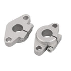 SHF12 12mm Dia CNC Route Machine Linear Rod Rail Shaft Supports Silver Tone 2pcs