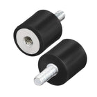 M4 Thread Male Female Rubber Mounts,Vibration Isolators,Shock Absorber 13mm x 13mm Black 2pcs