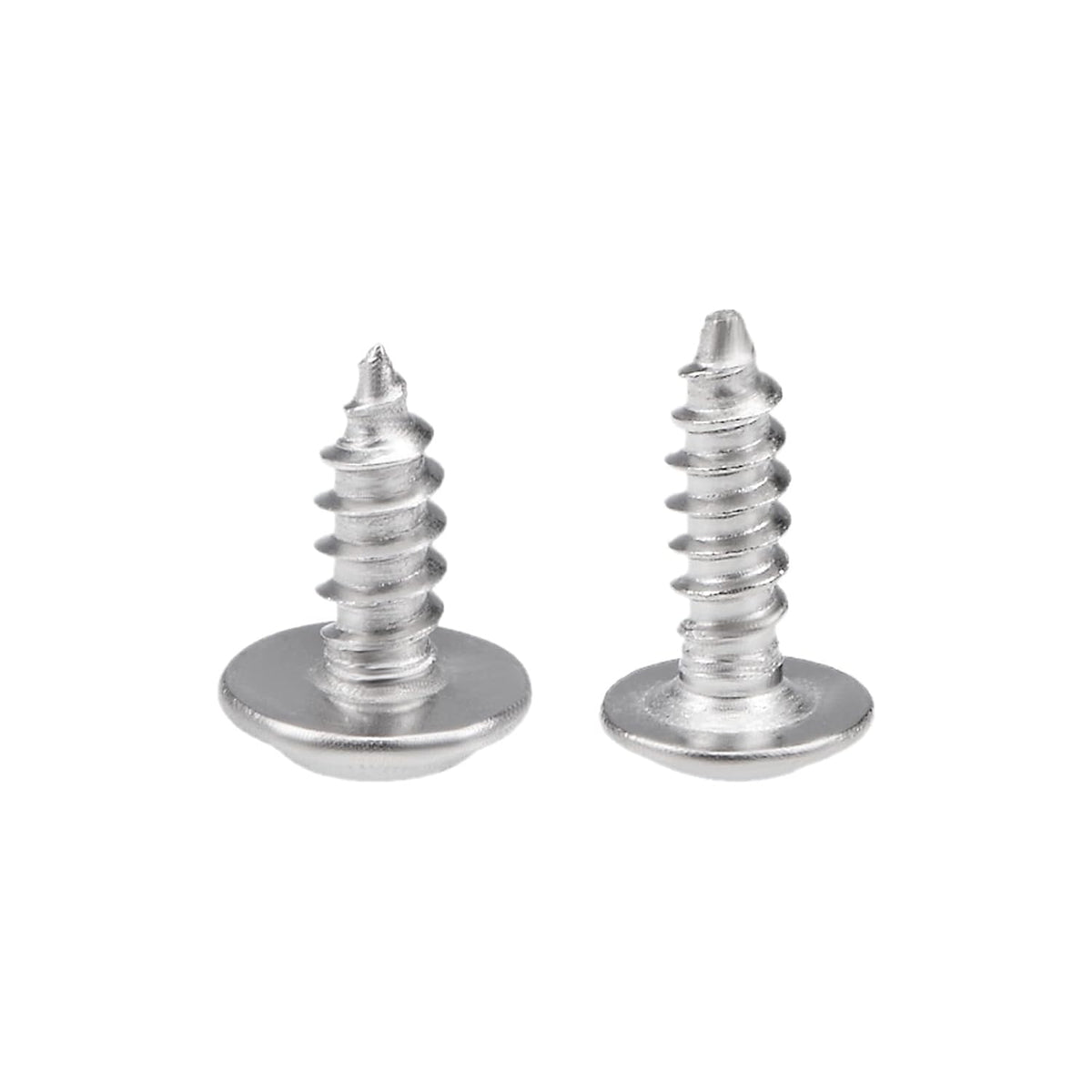 2x6mm and 2.3x8mm Self Tapping Screws Phillips Pan Head with Washer Screw 304 Stainless Steel Fasteners Bolts 100Pcs
