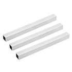 6063 Aluminum Square Tube, 25mmx25mmx1.2mm Wall Thickness 300mm Length Seamless Straight Pipe Tubing 3 Pcs