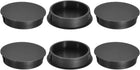6Pcs 42mm(1-5/8") Nylon Hole Plugs, Flush Type Panel Round Snap in Fastener Knockout Locking Plugs for Furniture Insert End Caps Panels, Black