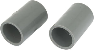 2pcs Gray 20mm 0.79" Inner Diameter PVC Drainage Straight Pipe Connectors
