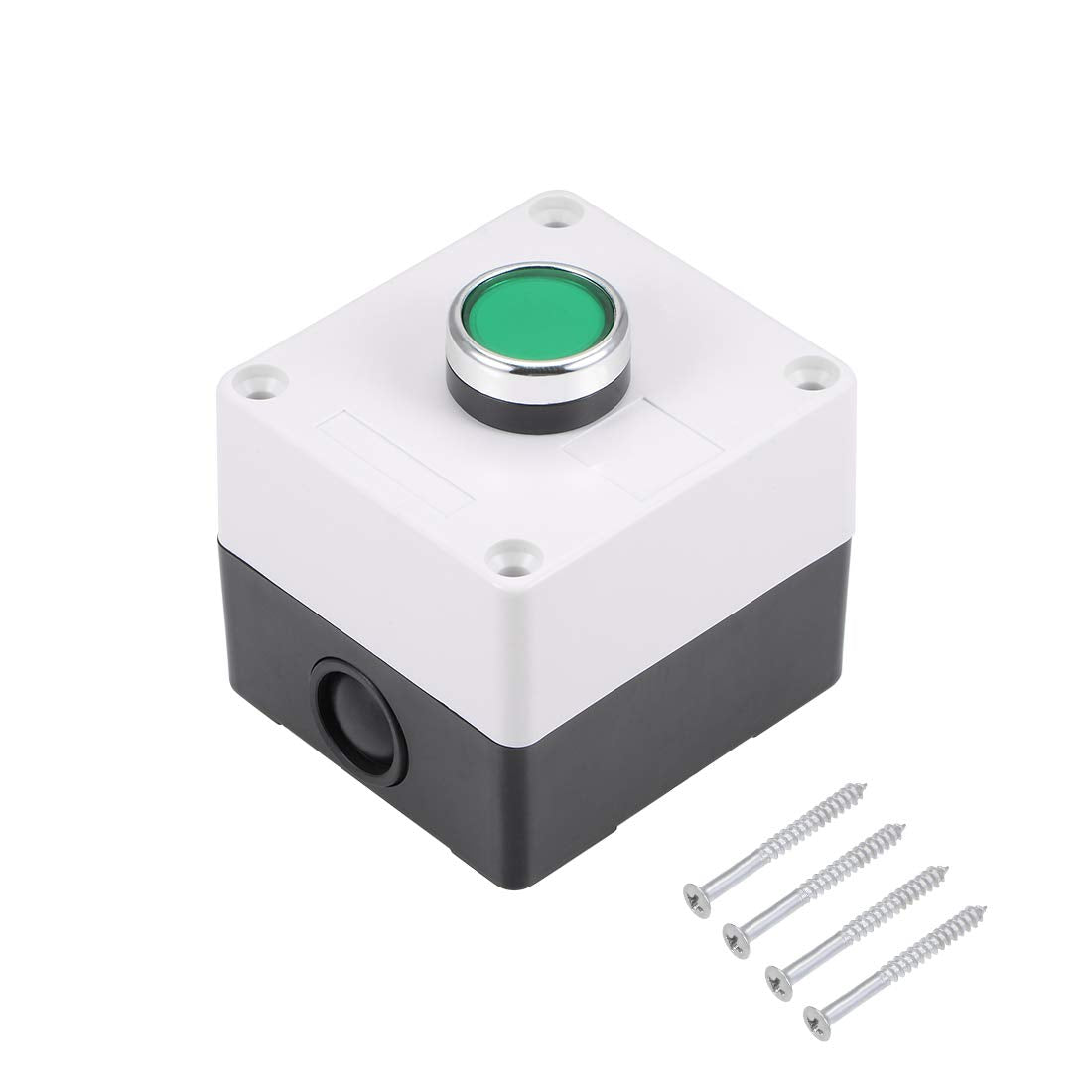 Push Button Switch Station Box Momentary 1NO 1NC Green 415V 10A 1pcs
