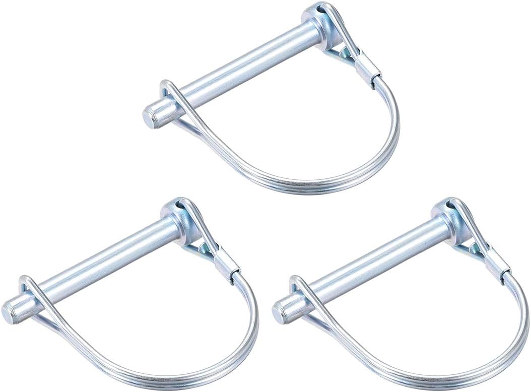 Shaft Locking Pin - 6.3mm x 50mm Coupler Pin for Farm Trailers Wagons Lawn Garden in Arch Round 3Pcs