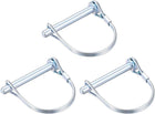 Shaft Locking Pin - 6.3mm x 50mm Coupler Pin for Farm Trailers Wagons Lawn Garden in Arch Round 3Pcs