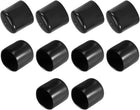 10pcs Rubber End Caps 45mm ID Vinyl Vinyl Round End Cap Cover Screw Thread Protectors Black