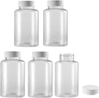 Plastic Lab Chemical Reagent Bottle 300ml/10.1oz Wide Mouth Sample Sealing Liquid Storage Container 5pcs
