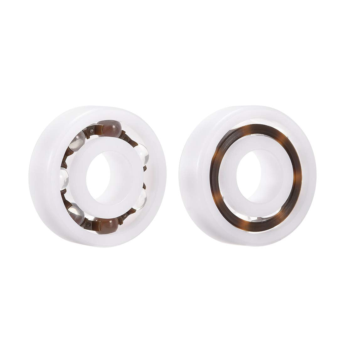 6201 Plastic Bearings 12x32x10mm Glass Ball Nylon Cage 2pcs
