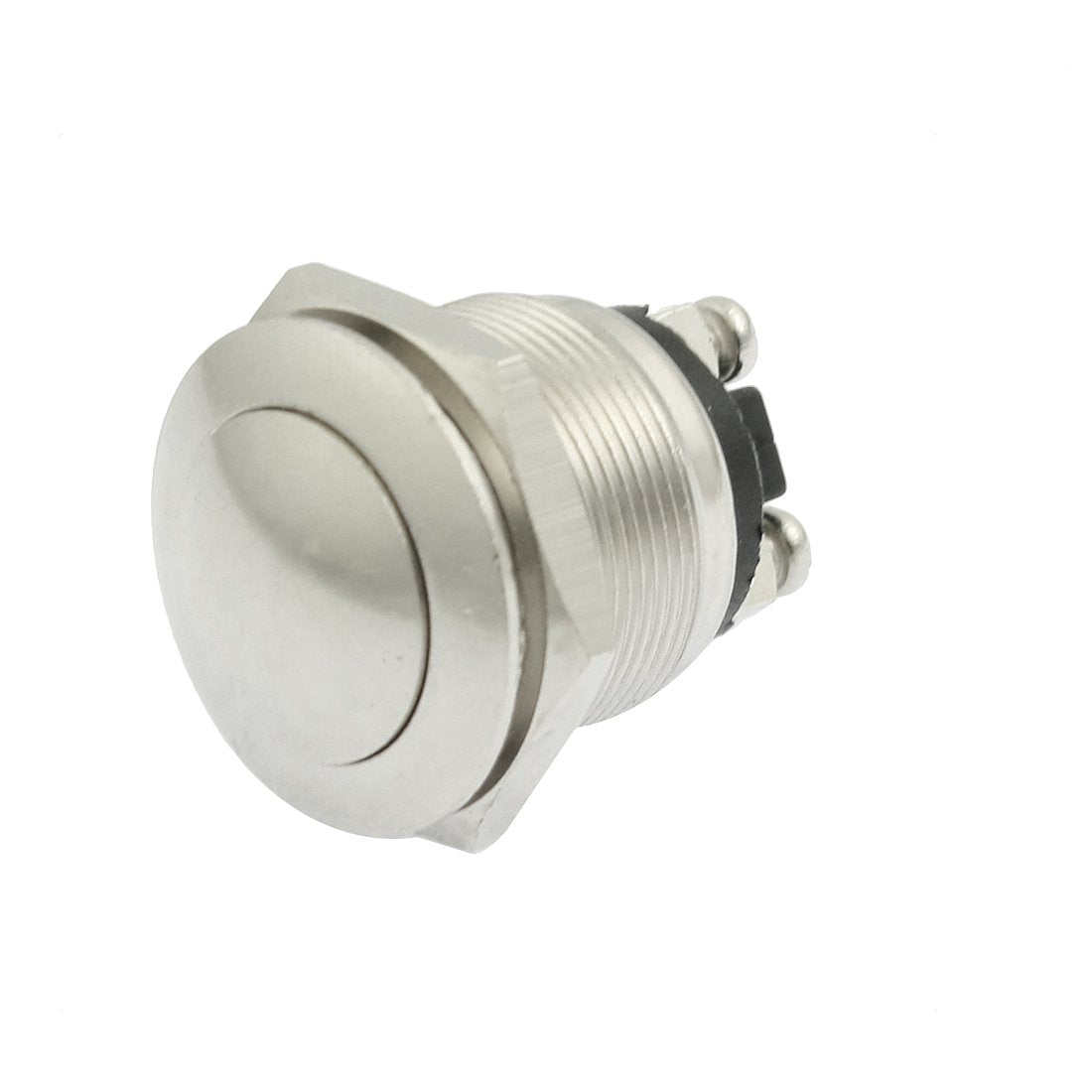 A12052800ux0096 AC 250V 5A Off(On) No 19mm Metal Momentary Push Button Switch 2 Screw Terminals