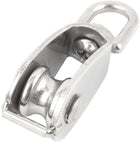 15mm Stainless Steel Single Sheave Swivel Wire Rope Pulley 0.035 Ton