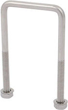 M6 Thread 45mm Inner Width 304 Stainless Steel Square U Bolt w Hex Nut Washer
